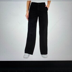 New Charter Club Women's High-Rise Wide-Leg Black Jeans Size 6